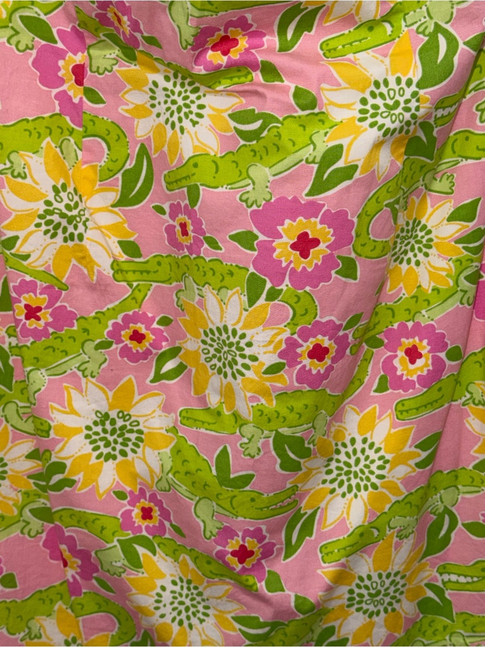 Lilly Pulitzer Vintage Croc Monsieur Strapless Mini Dress Size 6 EUC Alligator - Picture 2 of 12